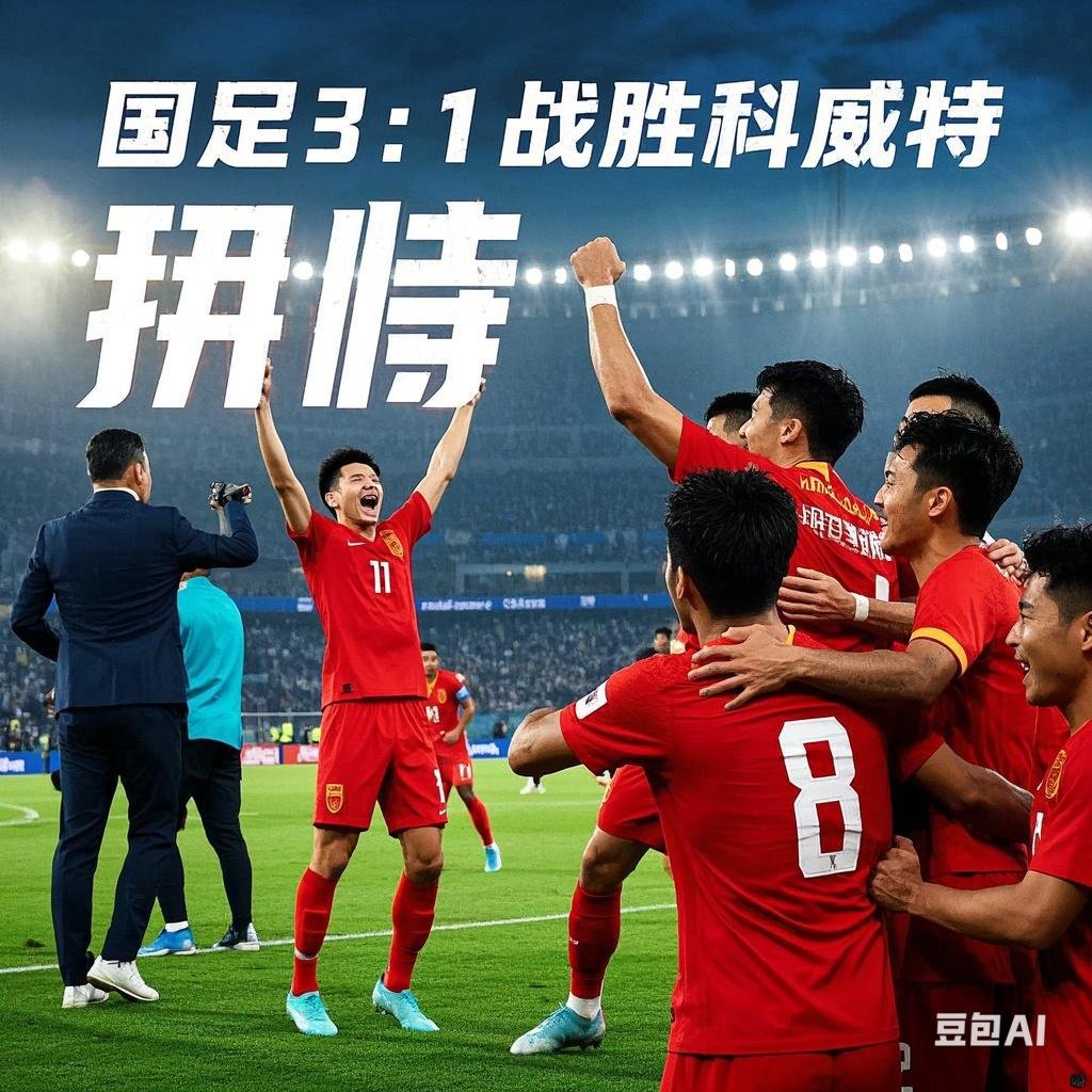 国足同心协力合作，夺得胜利的简单介绍